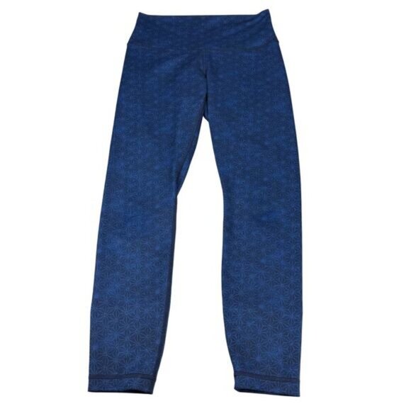 LULULEMON Wunder Under Crop II Full-On Luon 6 Sashico Star Inkwell Rugged Blue - Picture 2 of 6